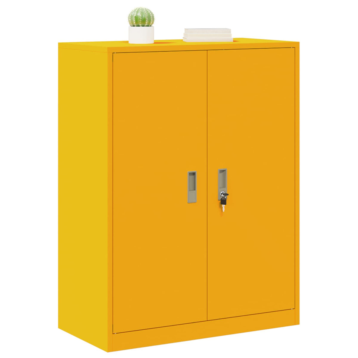 Vidaxl opbergkast mosterdgeel 80 x 40 x 105 cm staal