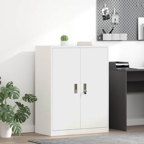Vidaxl opbergkast wit 80 x 40 x 105 cm staal