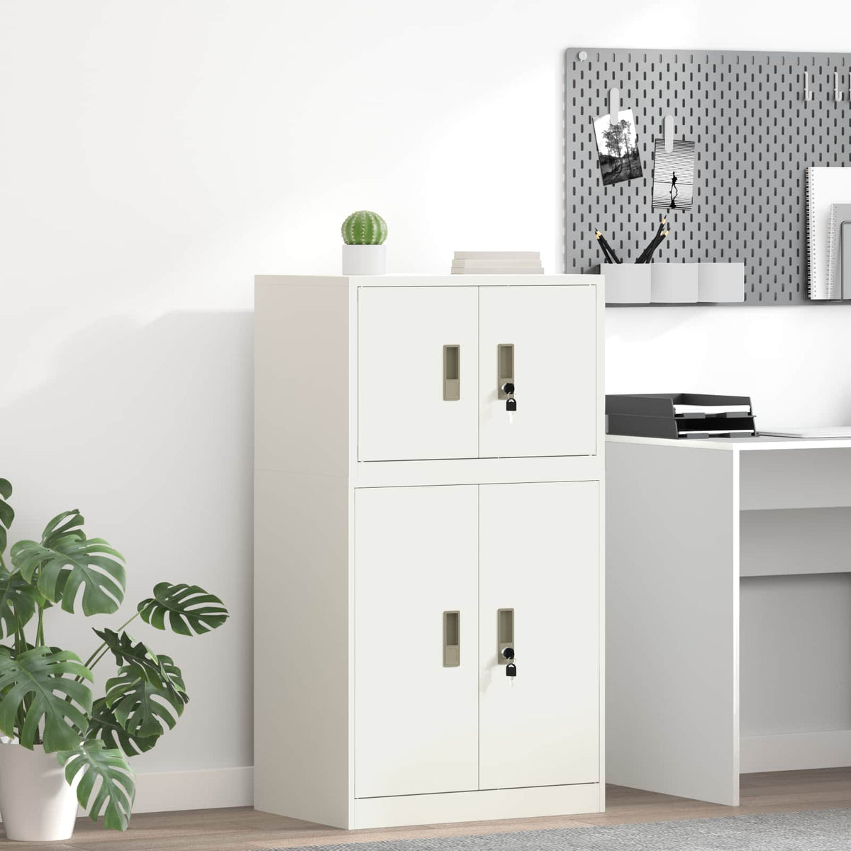 Vidaxl opbergkast wit 60 x 40 x 40 cm staal