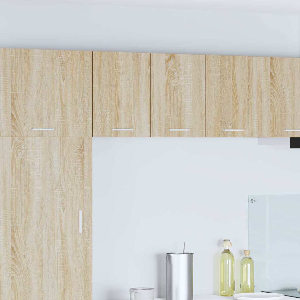 Vidaxl hangkast 2 st sonoma eik en wit bewerkt hout