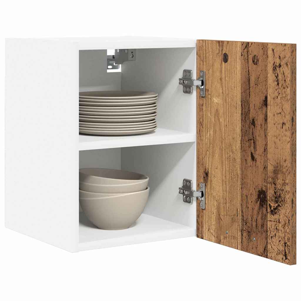 Vidaxl hangkast oude hout en wit 30 x 31 x 40 cm bewerkt hout