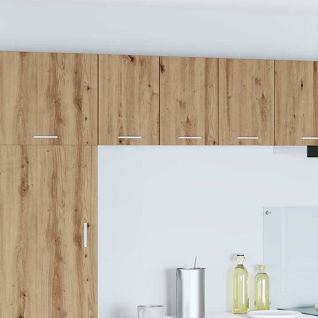 Vidaxl hangkast 2 st ambachtelijke eik en wit bewerkt hout
