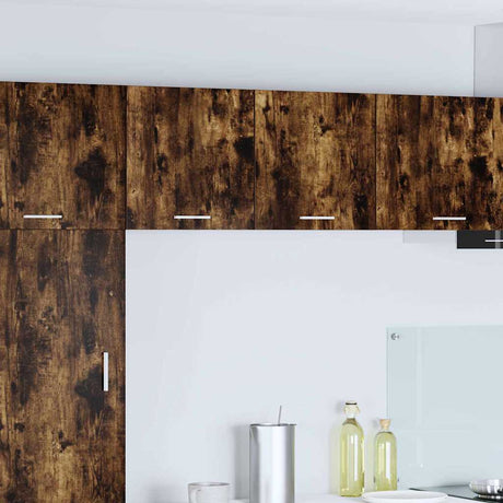 Vidaxl hangkast gerookte eik en wit 40 x 31 x 40 cm bewerkt hout