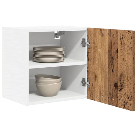 Vidaxl hangkast oude hout en wit 40 x 31 x 40 cm bewerkt hout
