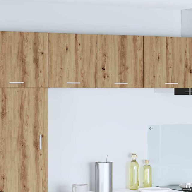 Vidaxl hangkast 2 st ambachtelijke eik en wit bewerkt hout