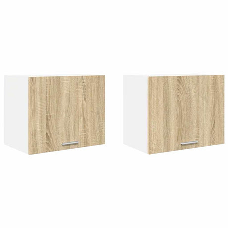 Vidaxl hangkast 2 st sonoma eik en wit bewerkt hout