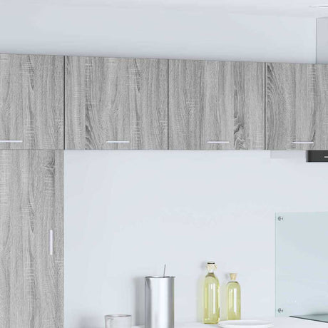 Vidaxl hangkast 2 st grijs sonoma en wit bewerkt hout
