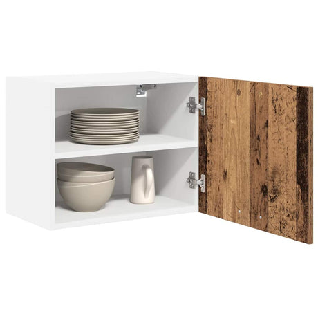 Vidaxl hangkast oude hout en wit 50 x 31 x 40 cm bewerkt hout