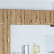 Vidaxl hangkast ambachtelijke eik en wit 50 x 31 x 40 cm bewerkt hout