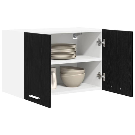 Vidaxl hangkast zwarte eik en wit 60 x 31 x 40 cm bewerkt hout