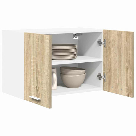 Vidaxl hangkast 2 st sonoma eik en wit bewerkt hout