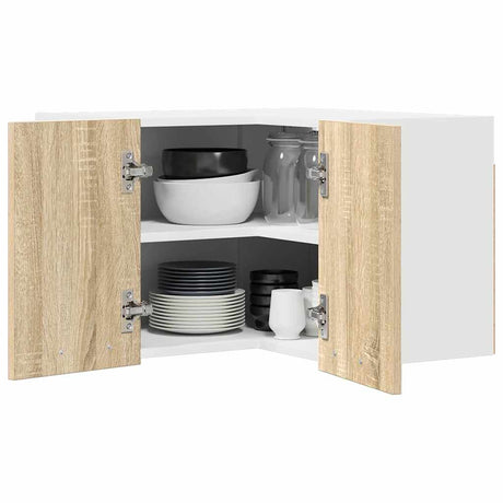 Vidaxl hangkast sonoma eik en wit 57 x 57 x 40 cm bewerkt hout