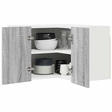 Vidaxl hangkast grijs sonoma en wit 57 x 57 x 40 cm bewerkt hout