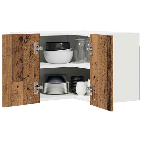 Vidaxl hangkast oude hout en wit 57 x 57 x 40 cm bewerkt hout