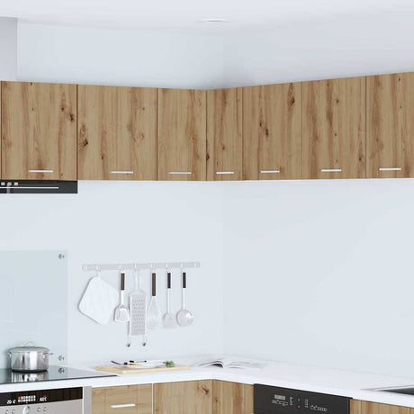 Vidaxl hangkast ambachtelijke eik en wit 57 x 57 x 40 cm bewerkt hout