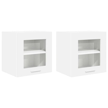 Vidaxl hangkast 2 st wit bewerkt hout