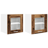 Vidaxl hangkast 2 st oudhout bewerkt hout