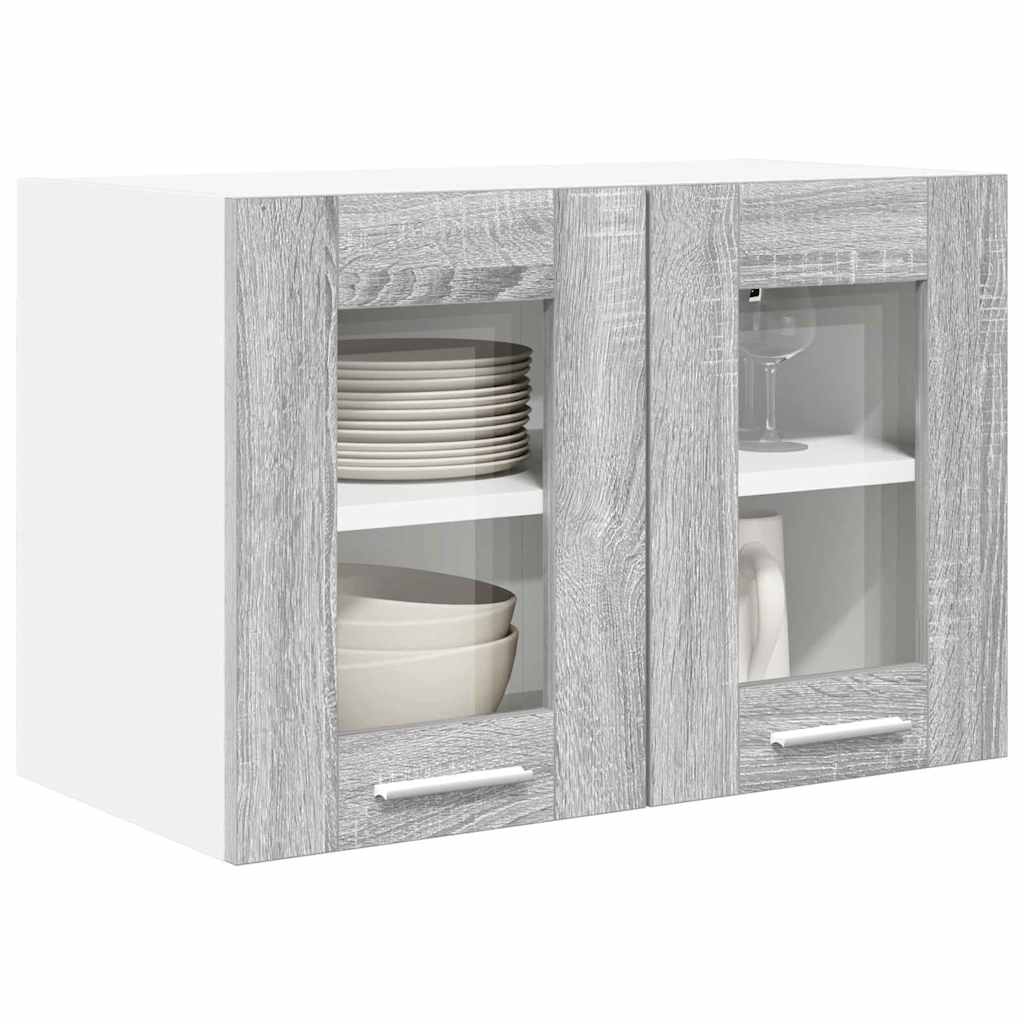 Vidaxl hangkast 2 st grijs sonoma bewerkt hout