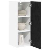 Vidaxl hangkast zwarte eik en wit 30 x 31 x 80 cm bewerkt hout