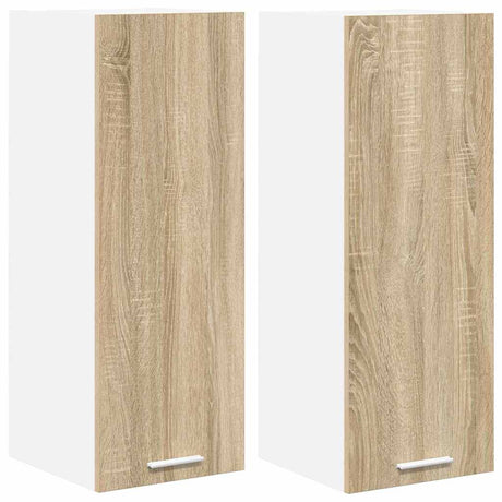 Vidaxl hangkast 2 st sonoma eik en wit bewerkt hout