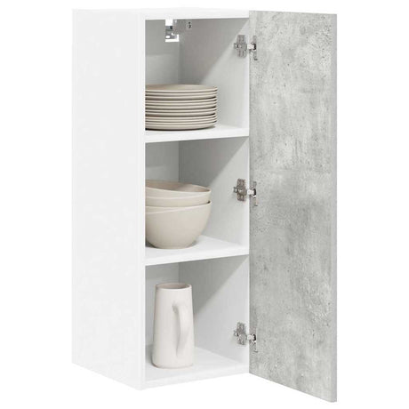 Vidaxl hangkast beton grijs en wit 30 x 31 x 80 cm bewerkt hout
