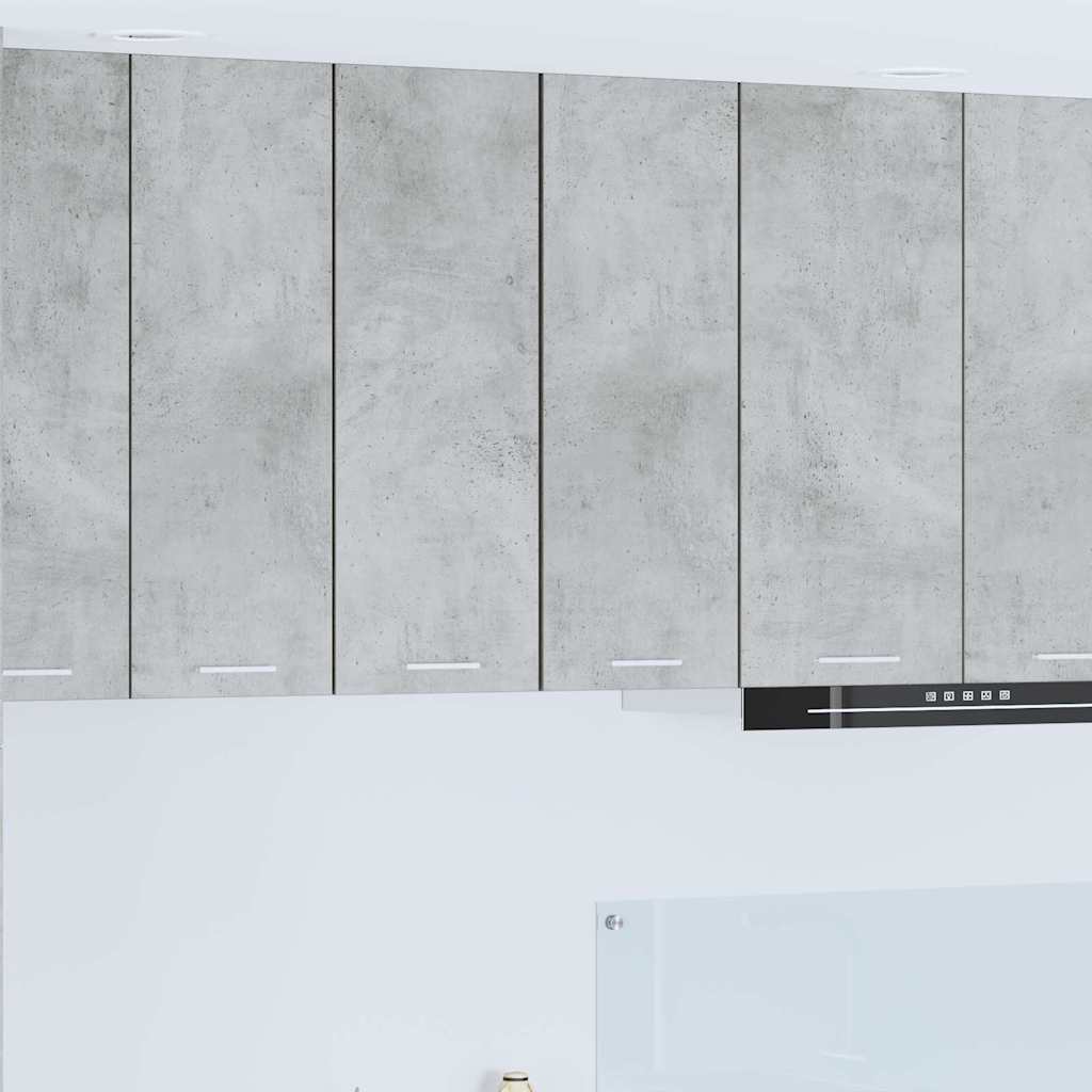 Vidaxl hangkast 2 st beton grijs en wit bewerkt hout