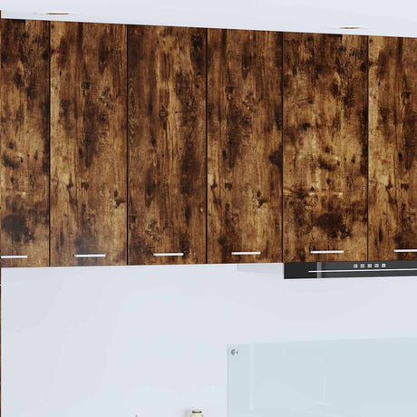 Vidaxl hangkast gerookte eik en wit 30 x 31 x 80 cm bewerkt hout