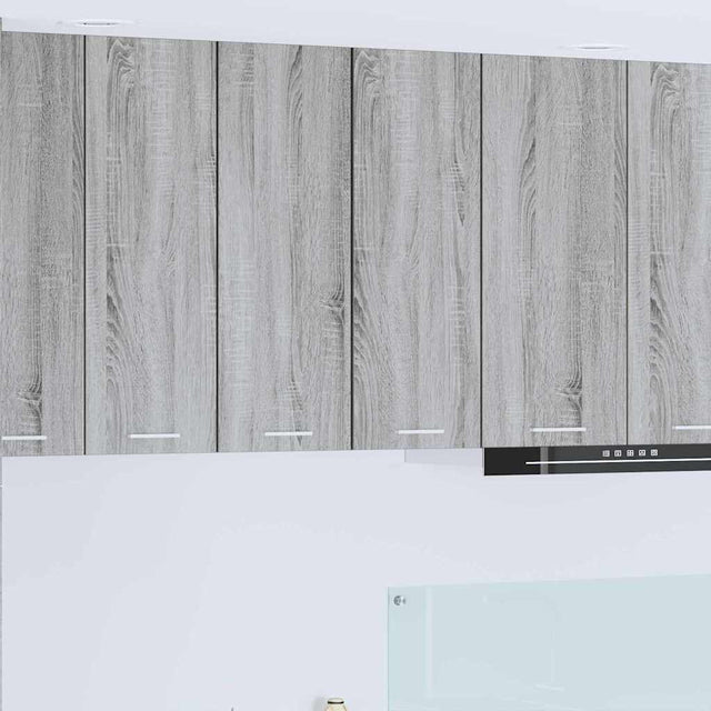 Vidaxl hangkast grijs sonoma en wit 30 x 31 x 80 cm bewerkt hout
