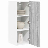 Vidaxl hangkast grijs sonoma en wit 30 x 31 x 80 cm bewerkt hout