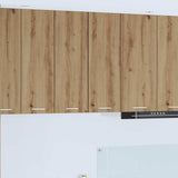 Vidaxl hangkast 2 st ambachtelijke eik en wit bewerkt hout