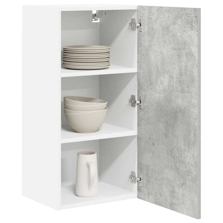 Vidaxl hangkast beton grijs en wit 40 x 31 x 80 cm bewerkt hout