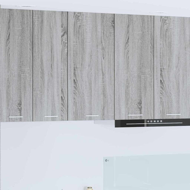 Vidaxl hangkast grijs sonoma en wit 40 x 31 x 80 cm bewerkt hout