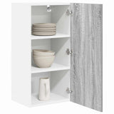 Vidaxl hangkast grijs sonoma en wit 40 x 31 x 80 cm bewerkt hout
