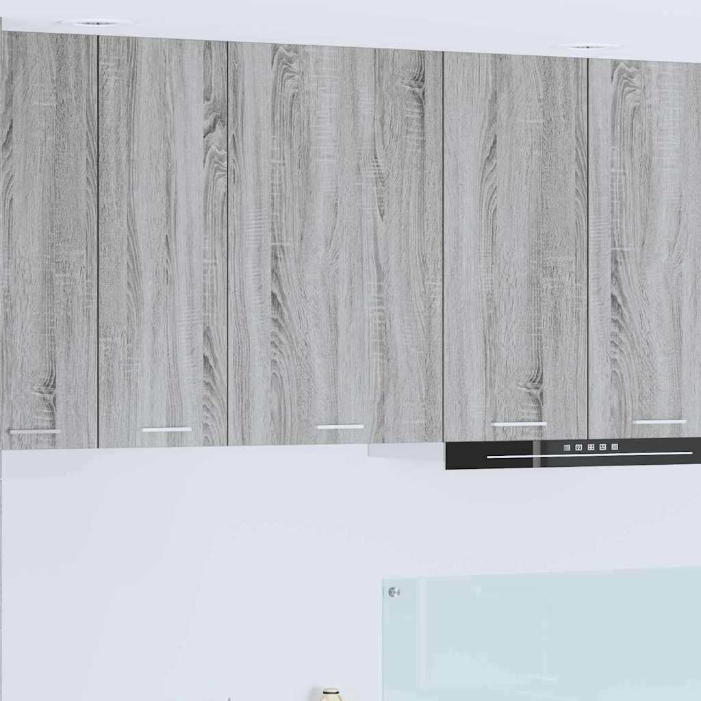 Vidaxl hangkast grijs sonoma en wit 50 x 31 x 80 cm bewerkt hout