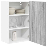 Vidaxl hangkast grijs sonoma en wit 50 x 31 x 80 cm bewerkt hout