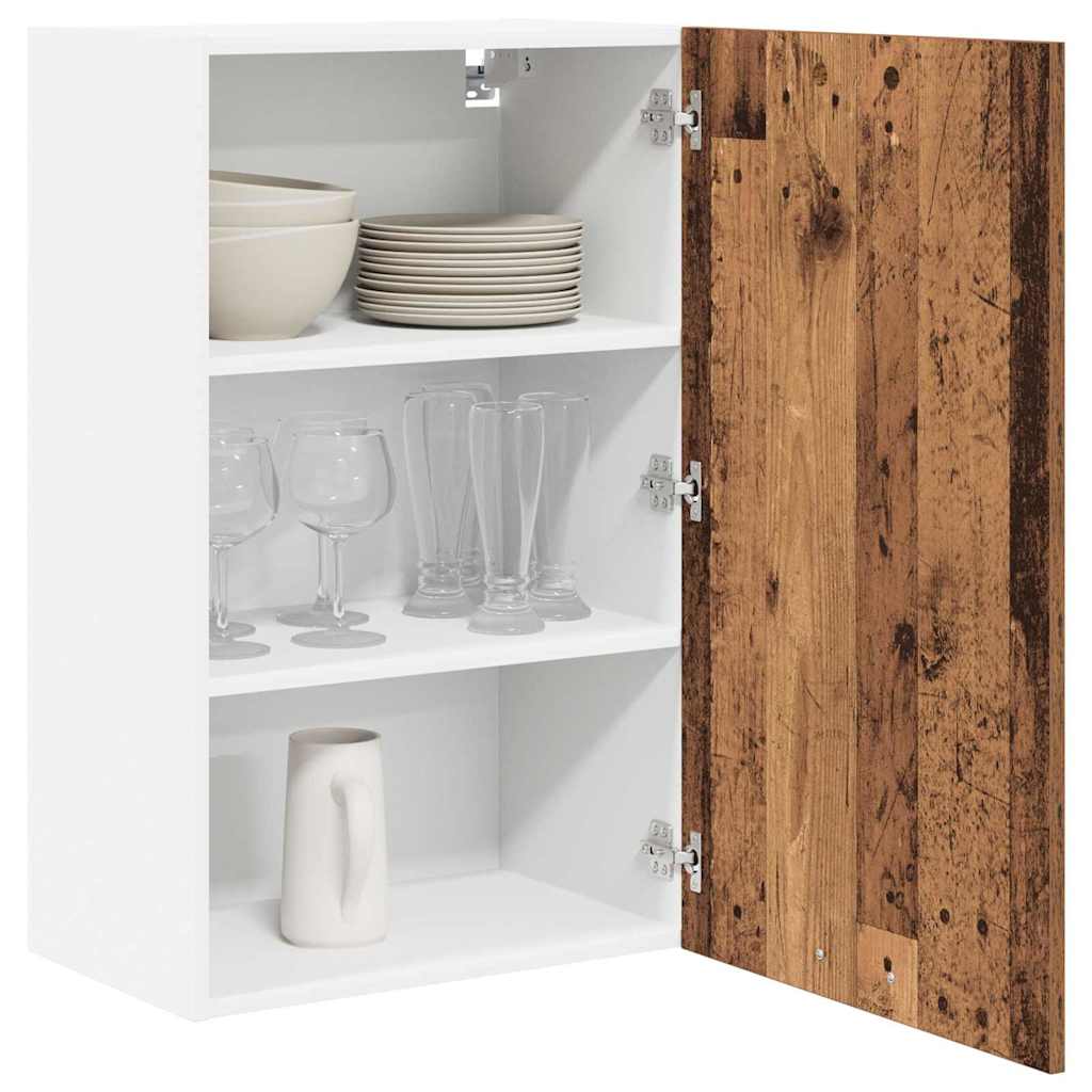 Vidaxl hangkast oude hout en wit 50 x 31 x 80 cm bewerkt hout
