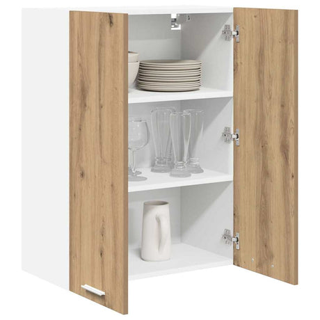 Vidaxl hangkast artisan eiken 60 x 31 x 80 cm bewerkt hout