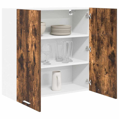 Vidaxl hangkast gerookt eiken 80 x 31 x 80 cm bewerkt hout