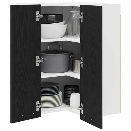 Vidaxl hangkast zwarte eik en wit 57 x 57 x 80 cm bewerkt hout