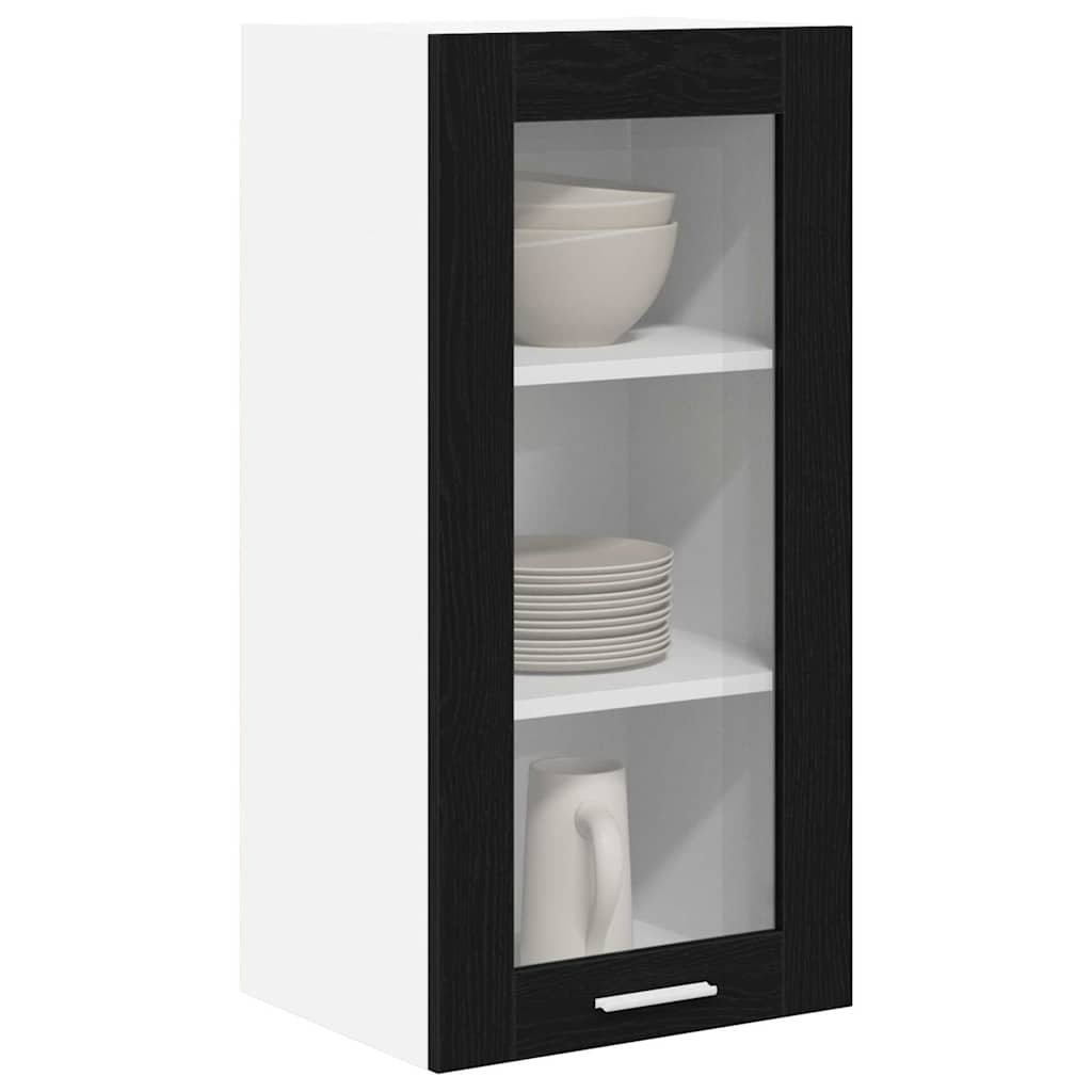 Vidaxl hangkast zwart eiken 40 x 31 x 80 cm bewerkt hout