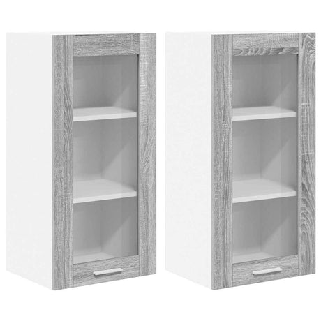 Vidaxl hangkast 2 st grijs sonoma bewerkt hout