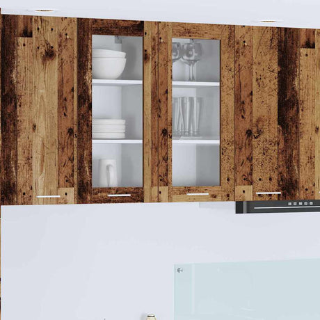 Vidaxl hangkast 2 st oudhout bewerkt hout