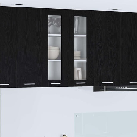 Vidaxl hangkast zwart eiken 60 x 31 x 80 cm bewerkt hout