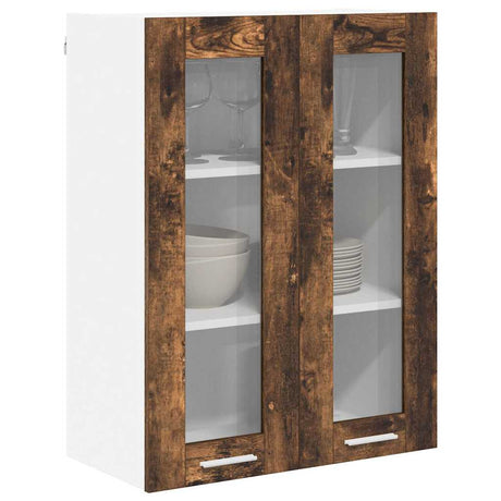 Vidaxl hangkast gerookt eiken 60 x 31 x 80 cm bewerkt hout