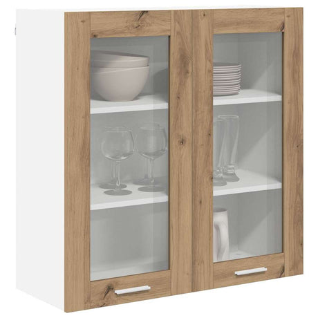 Vidaxl hangkast artisan eiken 80 x 31 x 80 cm bewerkt hout