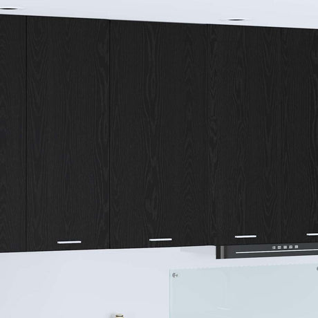 Vidaxl hangkast zwarte eik en wit 50 x 31 x 100 cm bewerkt hout