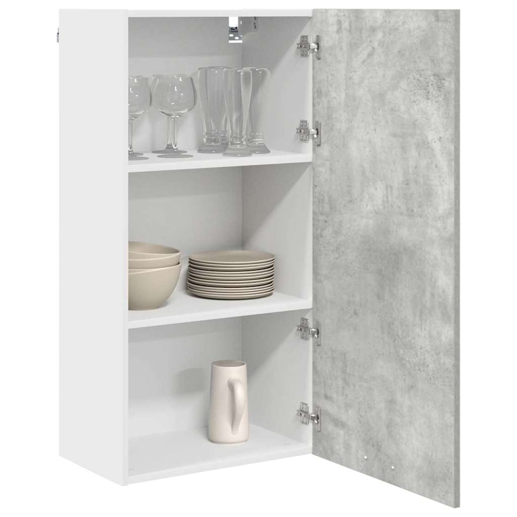 Vidaxl hangkast beton grijs en wit 50 x 31 x 100 cm bewerkt hout