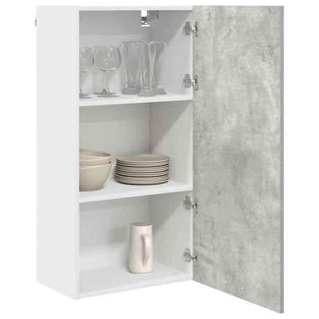 Vidaxl hangkast beton grijs en wit 50 x 31 x 100 cm bewerkt hout