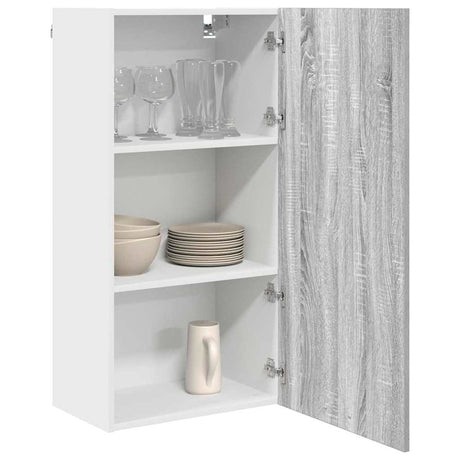 Vidaxl hangkast grijs sonoma en wit 50 x 31 x 100 cm bewerkt hout