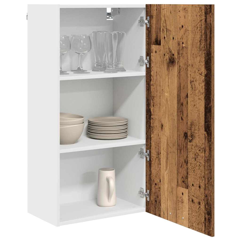 Vidaxl hangkast oude hout en wit 50 x 31 x 100 cm bewerkt hout
